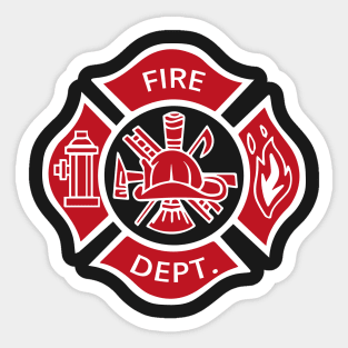 Firefighter Fireman Fire Dept Rescue Uniform T-Shirt Sticker